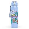 1PC Medical Tool Floral Frame Layout 750ml Color Plastic Sports Water Bottle Leakproof Flip Straw Lid For Sports Office Home Use