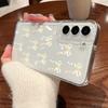 Милый Розовый Бант Мягкий Чехол Для Samsung Galaxy S25 S24 S23 S22 Ultra Plus S24 FE A15 A14 A55 A54 A36 A26 A16 A52 A35 5G Прозрачный Чехол