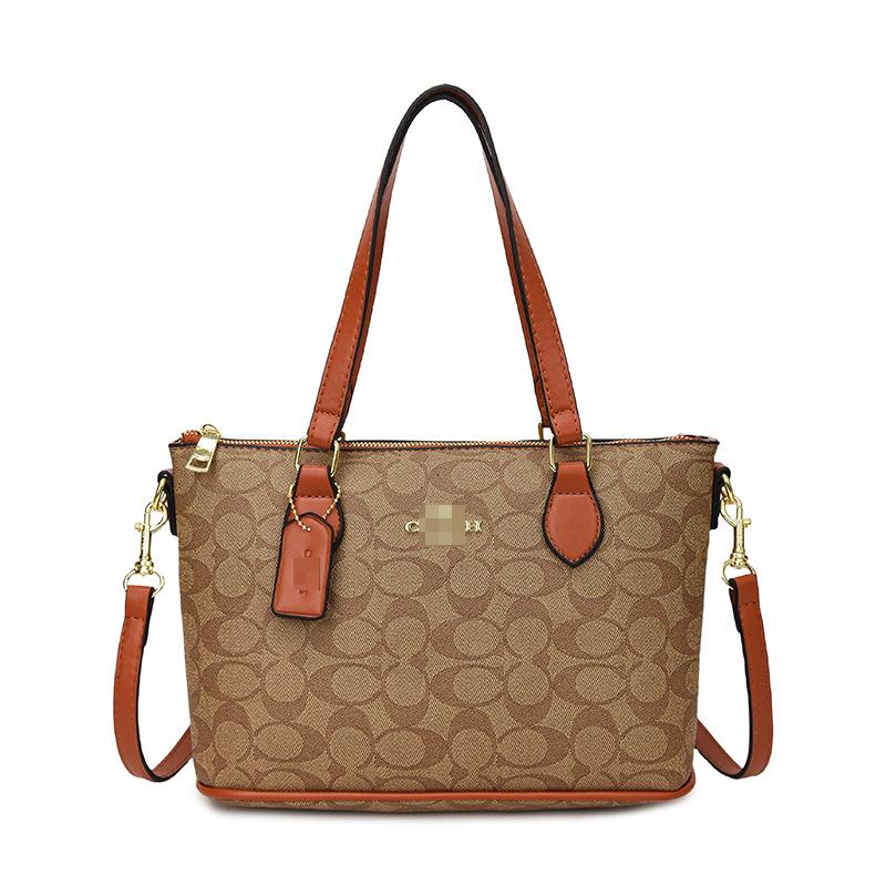 Women's Classic Flower Print Large-Capacity Tote and Crossbody Bag