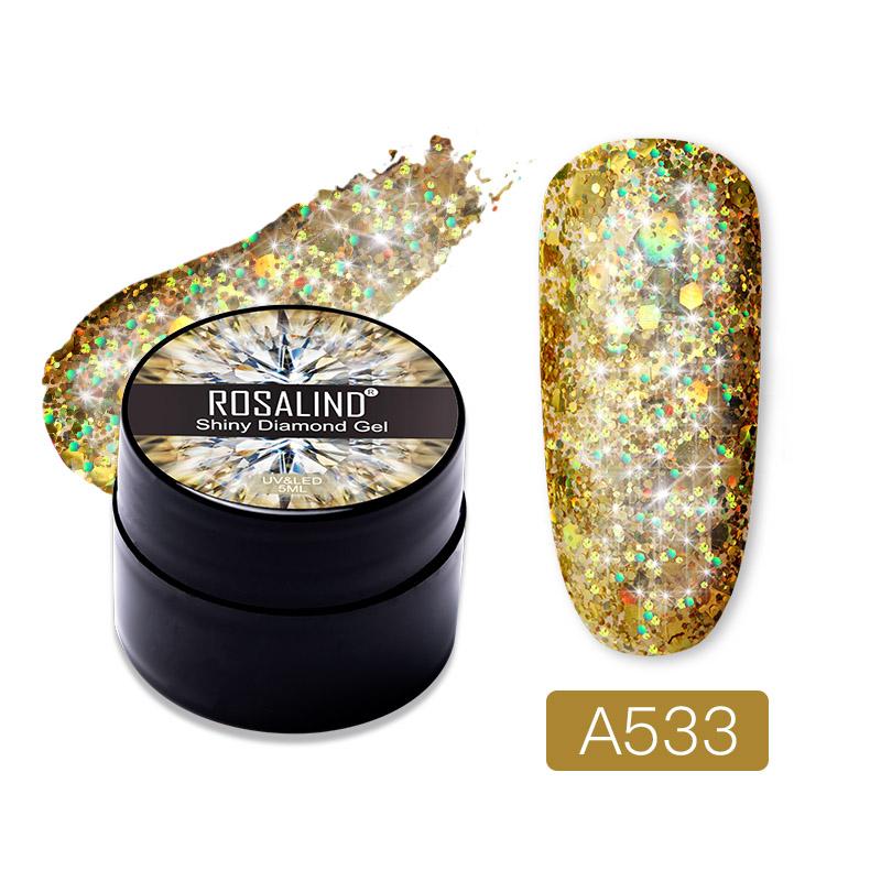 ROSALIND 5ml Shiny Diamond Gel Bright For Nail Art Design LED/UV Lamp