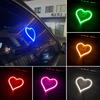 Heart-Shaped LED Neon Light Strobe Flash Modes Super Bright Simple