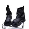 Platform Women High Boots Designer Mid Heels Motorcycle Boots Fashion Laether Winter Shoes 2024 Trend Gladiator Femme Chaussures
