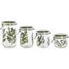 Банки - HOME ESPRIT - Набор из 4 штук - Стекло и Железо - 1,5 л - Размеры 11,3 x 11,3 x 21,7 см
