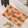 Door Mat Non-Slip Pumpkin Home Decor Washable Welcome Doormat Outdoor Entrance Rug for Indoor Bedroom Bathroom Living Room
