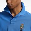 Polo Ralph Lauren SS24 Медвежий узор с вышивкой с коротким рукавом, мужские топы васильково-синего цвета 710853312-025