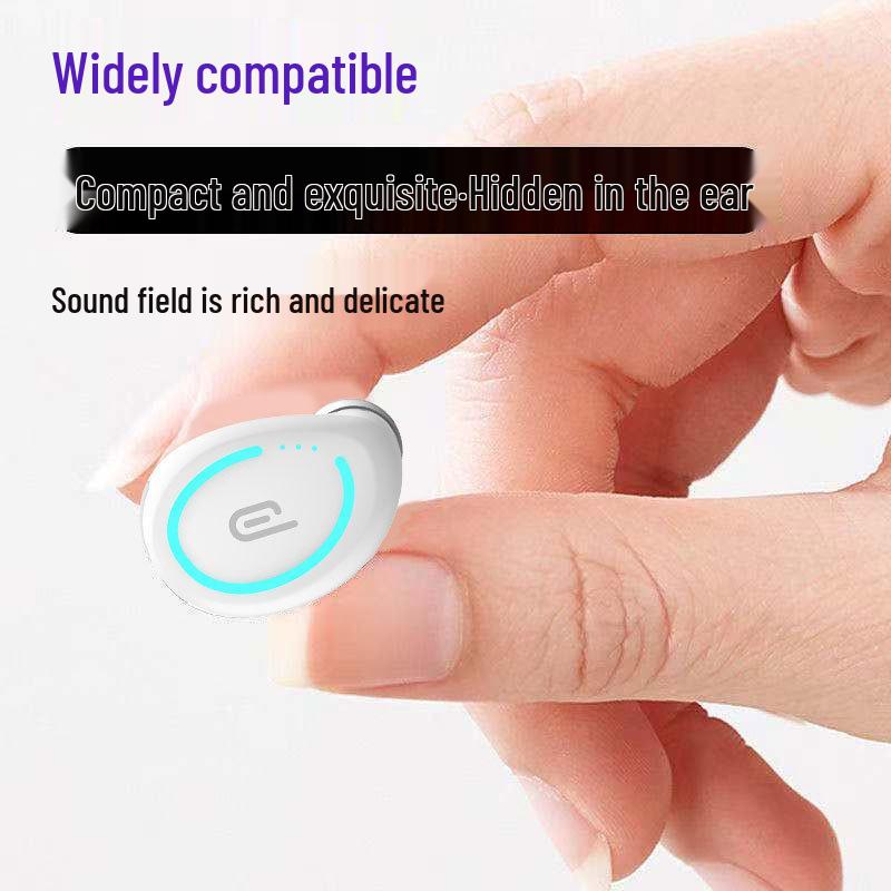 Mini Invisible Bluetooth Earbuds: Wireless Noise Cancelling, Ultra-Long Standby, Single In-Ear with Large Capacity