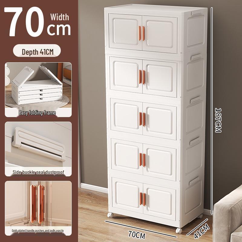 Foldable Children's Wardrobe: Plastic Organizer for Baby Clothes, Toys, Snacks
