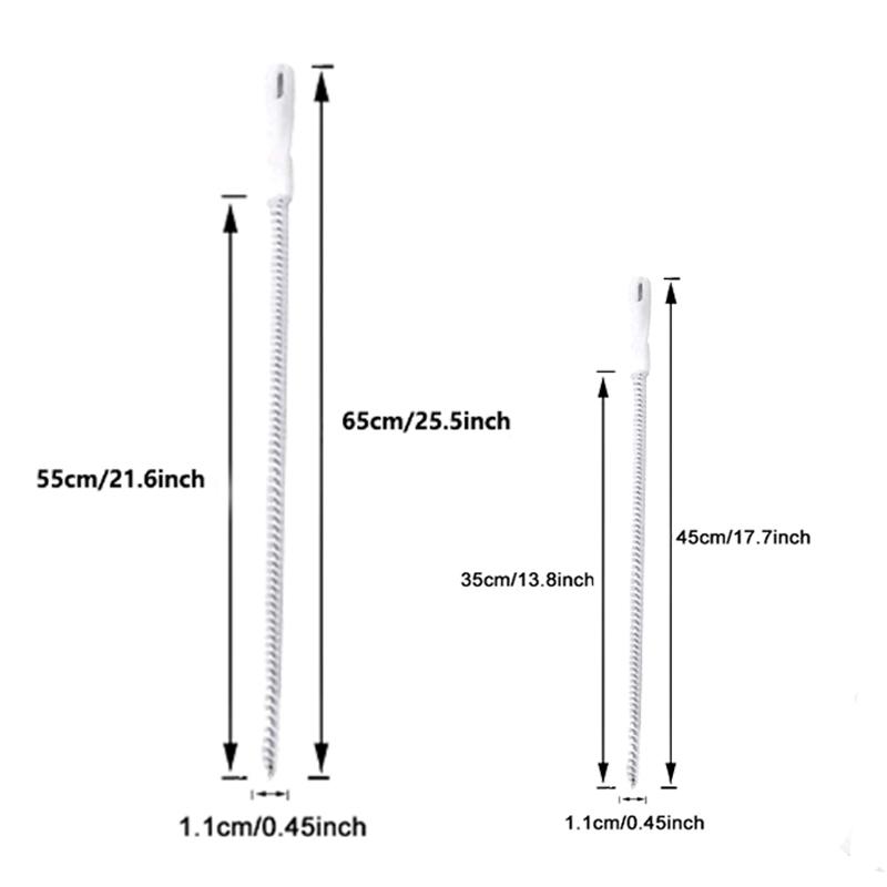 1/2pcs Super Long Pipe Dredging Brush Bathroom Hair Sewer Sink Cleaning Brush Flexible Drain Cleaner Clog Plug Hole Remover Tool