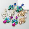 Women's Drop Earring Colorful Rhinestone Long Temperament Versatile Crystal Chic Earrings