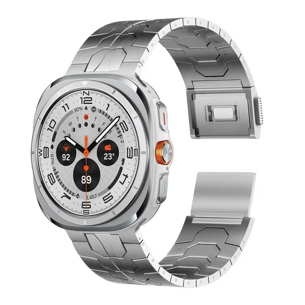 Магнитная застежка Ремешок для Samsung Galaxy Watch 7 Ultra 47 мм Ремешок из нержавеющей стали для Samsung Watch 7 Ultra 47 мм Металлический ремешок