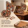 Musical Note Shape Wooden Jigsaw Puzzle Instrument Print Instrument Puzzle  Table Decor