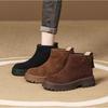 Retro Fleece Martin Boots 2025 Autumn and Winter New Outer Wear Fleece Boots Thick Soles Increase Height Versatile and Thin Short Boots Women