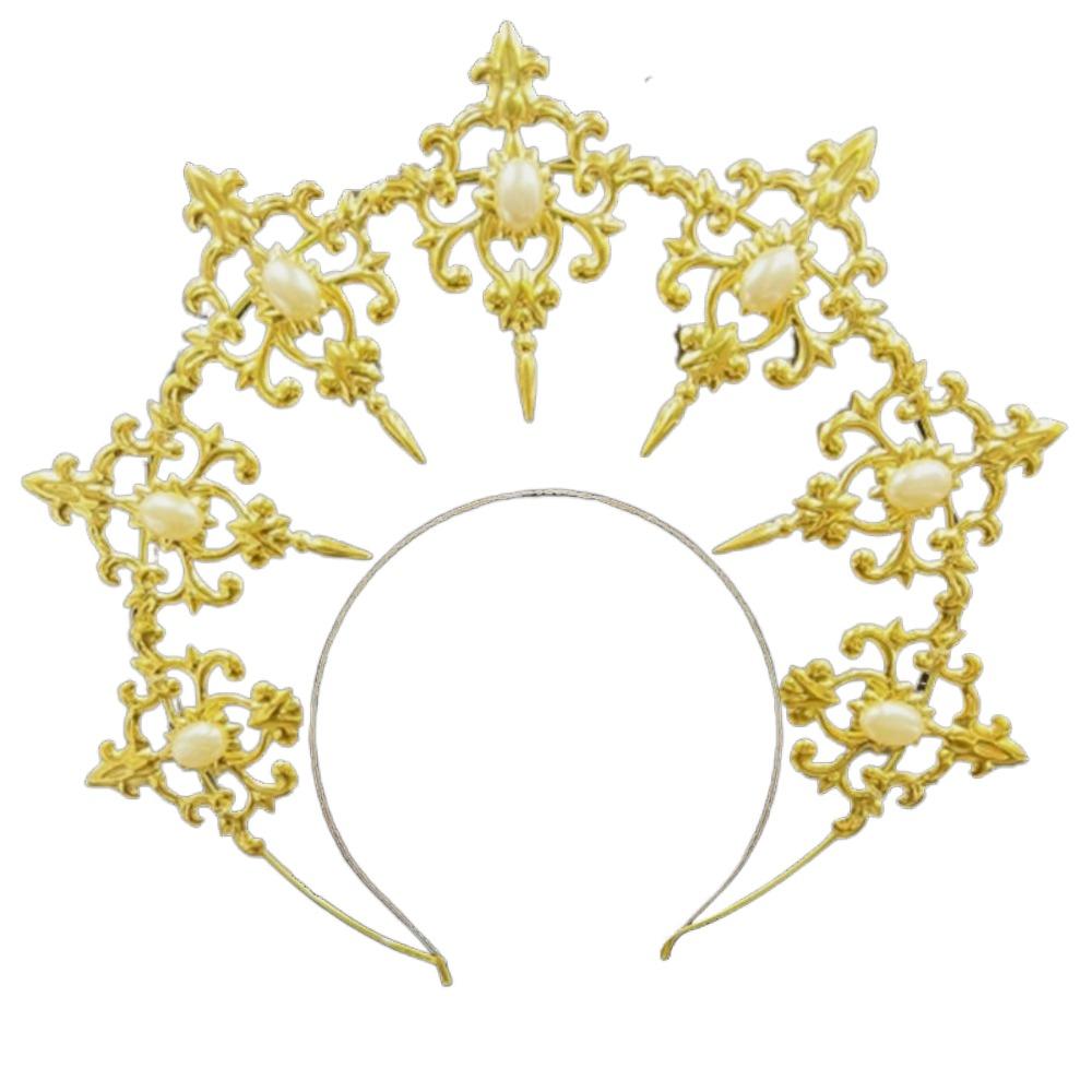 Элегантный головной убор Богини Гало Роскошная корона со стразами Темпераментная принцесса Тиара Косплей