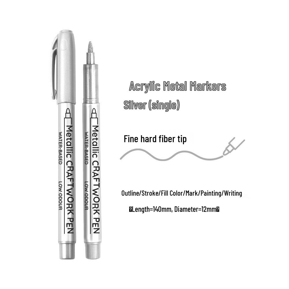 Золотые и серебряные металлические маркеры с мягким наконечником для журналов и мероприятий