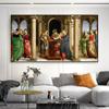 Classical Oil Painting Poster Oddi Altarpiece – Presentation In the Temple Prints Raffaello Santi Canvas Painting Gallery Decor