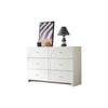 Commode - MUVOE - 6 tiroirs - Blanc crème - Romantique - H82/B120/T40 cm