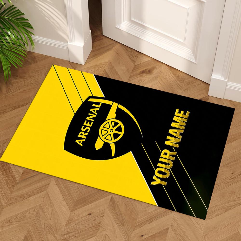 Arsenal F.c. Personalized Text Floor Rug Office Rug Perfect for Hallway Outdoor Dining Room Game Room Anti-slip Rug Anime Office Decor