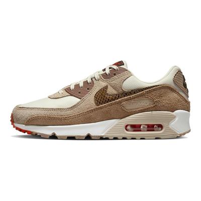 Женские кроссовки Air Max 90 AMD Коричневая змеиная кожа Бледно-слоновая кость Белый саммит Овсянка DX9502-100