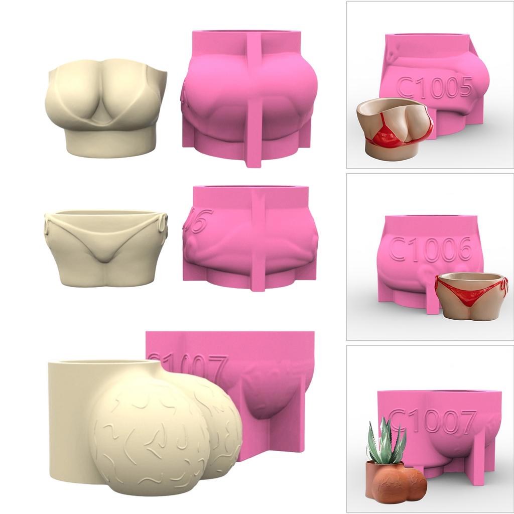 Silicone Mold For Concrete Flower Pots Succulent Planter Vase Cement Polymer Clay Resin Crafting DIY Art Projects