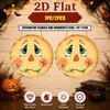 2D Flat 1pc/2pcs, Decorative Plaques and Ornaments Sign, Round Aluminum Vintage Scarecrow Face Hanging Sign, Cute Rag Doll Face Wall Plaque, Fall