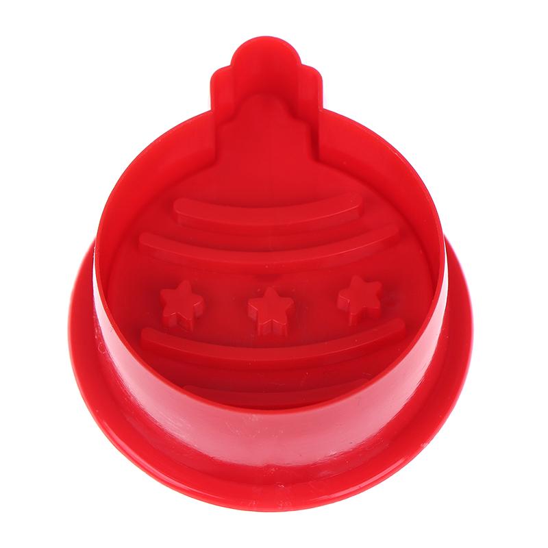 4 Pcs Christmas Snowman Christmas Tree Press Mold Plastic Cutting Die Baking Tool