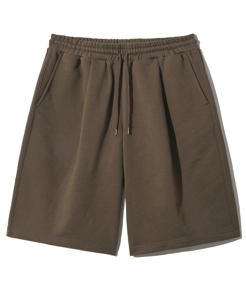 FILLUMINATE Side Tuck Bermuda Sweat Shorts - Brown