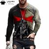 Футболка с принтом рыцаря Мужская мода Мужская одежда Футболки с 3D-принтом Рыцарь Графические футболки Дышащая мужская футболка с длинным рукавом Одежда