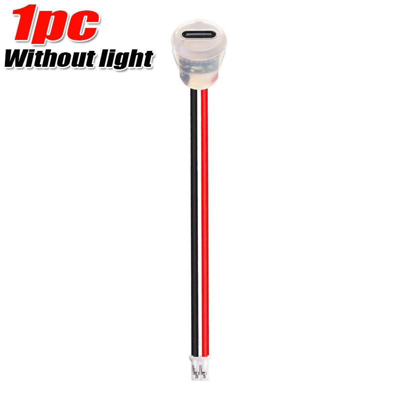 1/10 шт. Панель Водонепроницаемый USB-C Порт Питания TYPE-C Разъем Мама Jack 2pin Тип C 5A Входной Тип Зарядный Разъем со Светодиодной Подсветкой