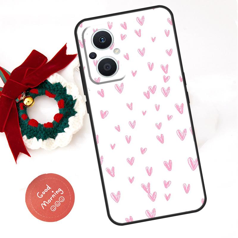 Чехол-сердечко Мультяшные Девочки Для OPPO Reno 8 Lite 10 11 12 13 14 Pro 11F 12F 13F 14F OPPO Find X8 X5 X6 X9 Pro Чехол
