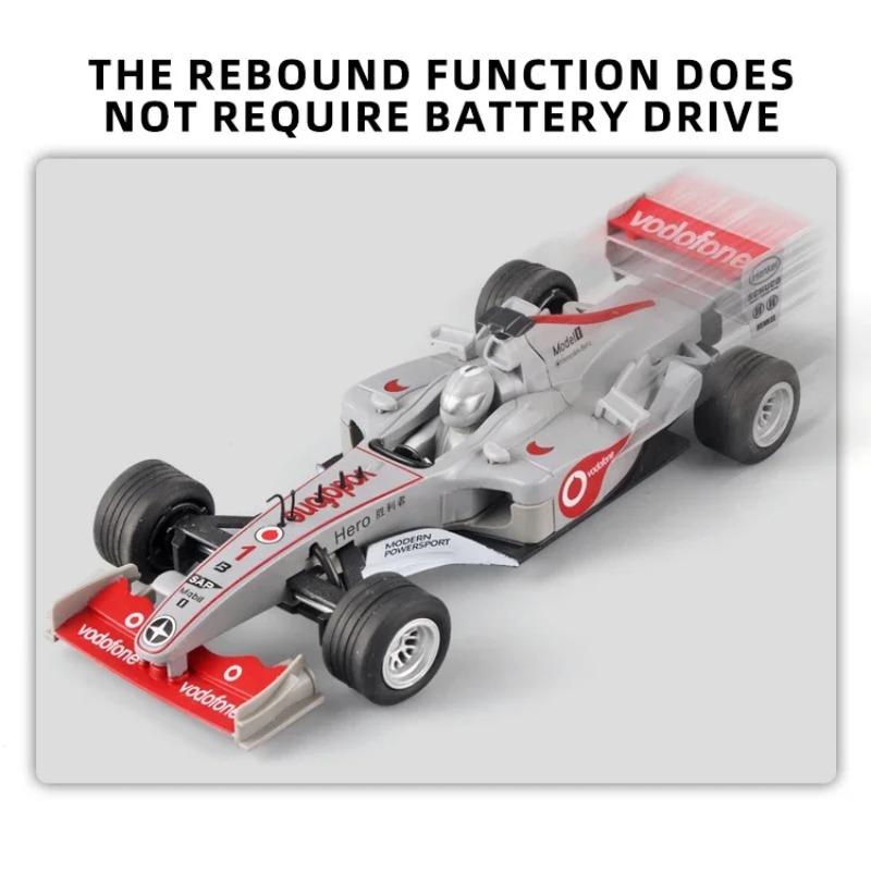 Игрушечная модель гоночного автомобиля Ferrari F1 из сплава масштаба 1/32 с инерционным механизмом, звуковыми и световыми эффектами - Идеально подходит для детских гонок и STEM-обучения