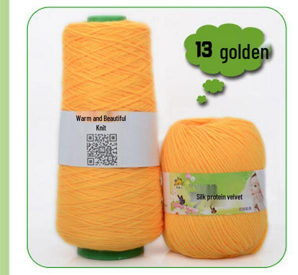 Детская пряжа из хлопка с протеином шелка для вязания и вязания крючком шарфа