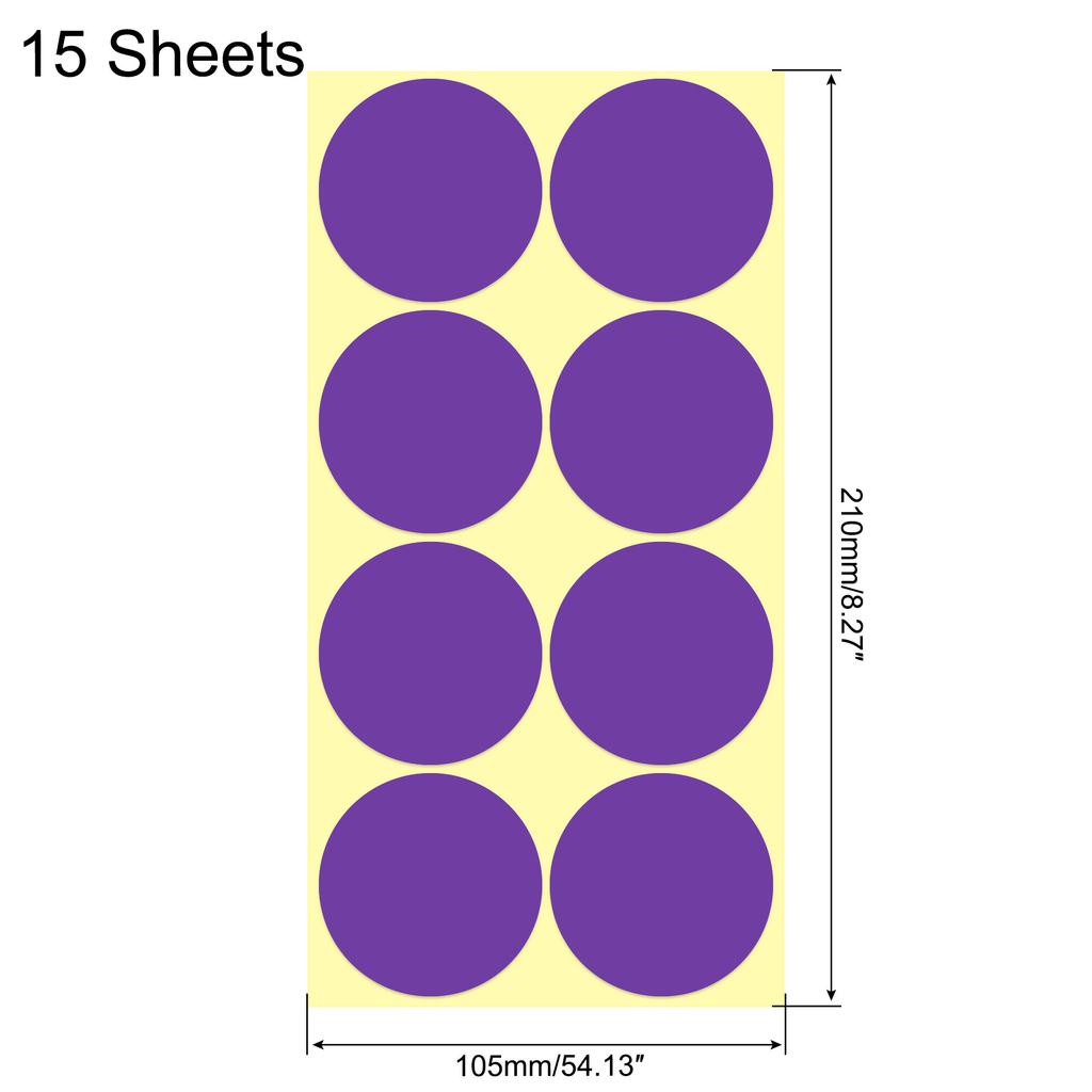 120Pcs 50mm Round Coding Dot Labels Self Adhesive Stickers Office School Supplies Circle Dot Price Color Stickers 9Colors
