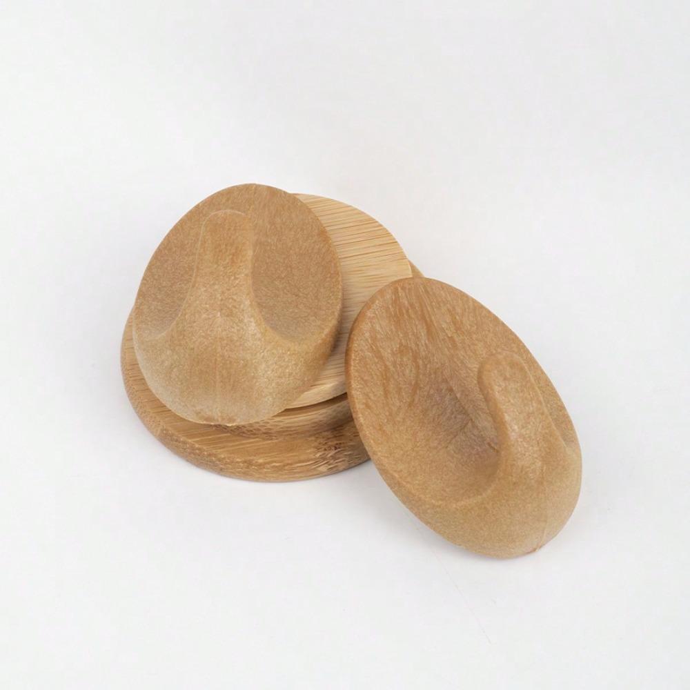 Овальные крючки из искусственного дерева PS без сверления и гвоздей, настенные, водонепроницаемые, маслянистые, пластиковые с текстурой дерева, самоклеящиеся