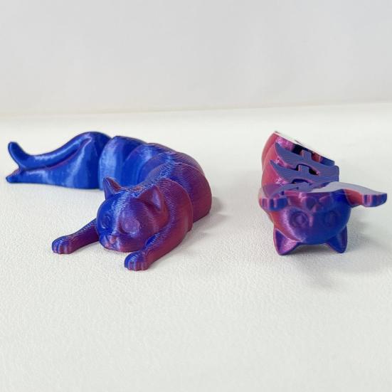 Yousheng 3D печатная фигурка кошки подвижные суставы фигурка котенка шарнирная модель животного снятие стресса игрушка-фиджет настольное украшение орнамент