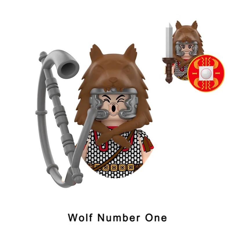 Детские игрушки Средневековые военные фигурки Модель вооруженной пехоты Римский центурион Трубачи Сборка Модель Строительные блоки Подарки для мальчиков