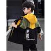 Boys Spring and Fall High Collar Handsome Rushing Jacket Middle and Large Children Long-sleeved Zipper Sports Coat