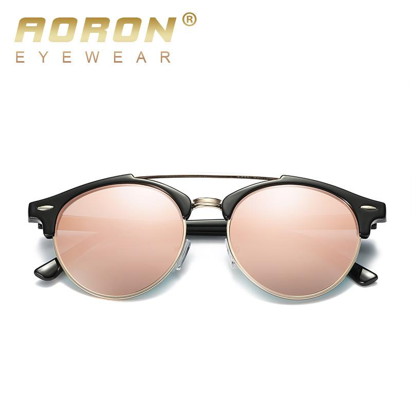Classic Design Round Frame Men Women Black Polarized Sunglasses Outdoor Anti Glare UV400 Protection Sun Glasses