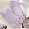 Теплые перчатки для женщин бархат Cloud зимние для улицы для велоспорта милые противоскользящие студенческие ветрозащитные с сенсорным экраном
