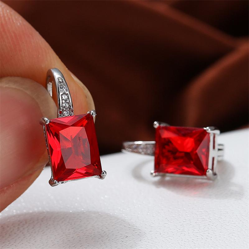 Модные квадратные серьги женские серьги-кольца принцесса свадебные украшения для помолвки подарки