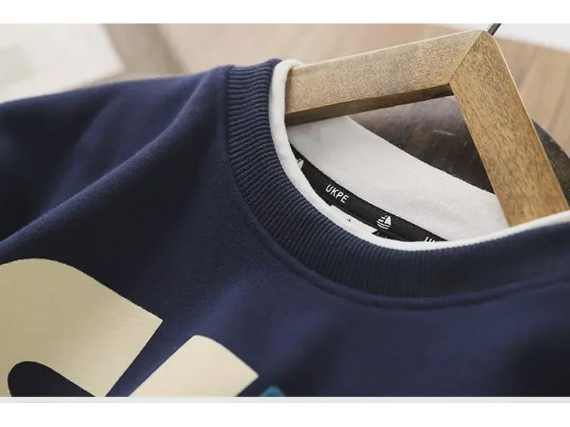 2024 Весна/Осень Корейский Мальчиков Модный Двойной Костюм С Письмом: Верх и брюки