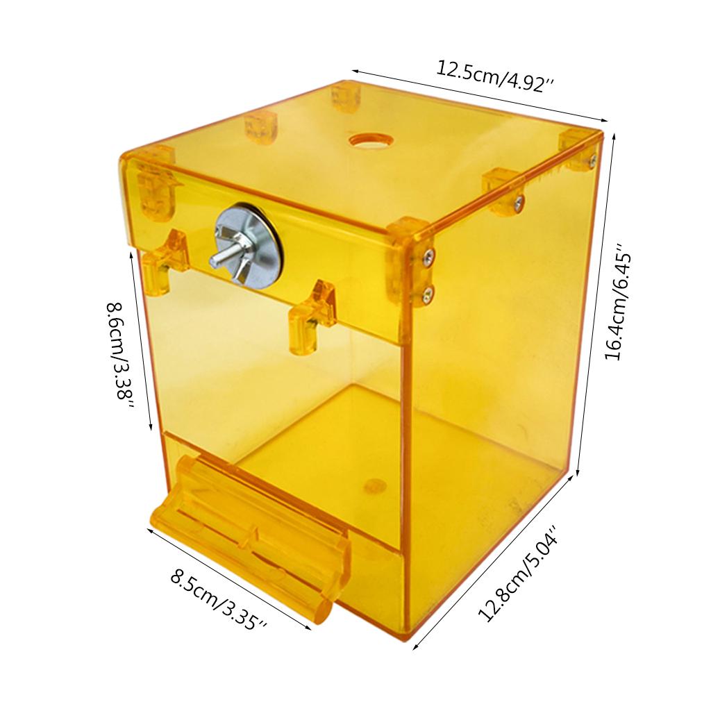 Bird Cage Hanging Bird Bath Parrot Bath Box with Clear View for Pet Brids Canary