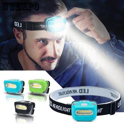 COB LED Мощный Налобный Фонарь Мини Пластиковый Налобный Фонарь Белого Света Налобный Фонарь для Кемпинга на Открытом Воздухе