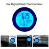 Подсветка автомобильный ЖК-дисплей цифровой часы 2 в 1 термометр часы автомобильный стиль 12/24 часовая система 0-50C градусов приборная панель часы