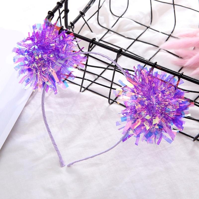 Блестящие золотые пайетки повязки на голову Новогоднее украшение на голову Праздничный головной убор для Рождества, косплея и вечеринок по случаю дня рождения