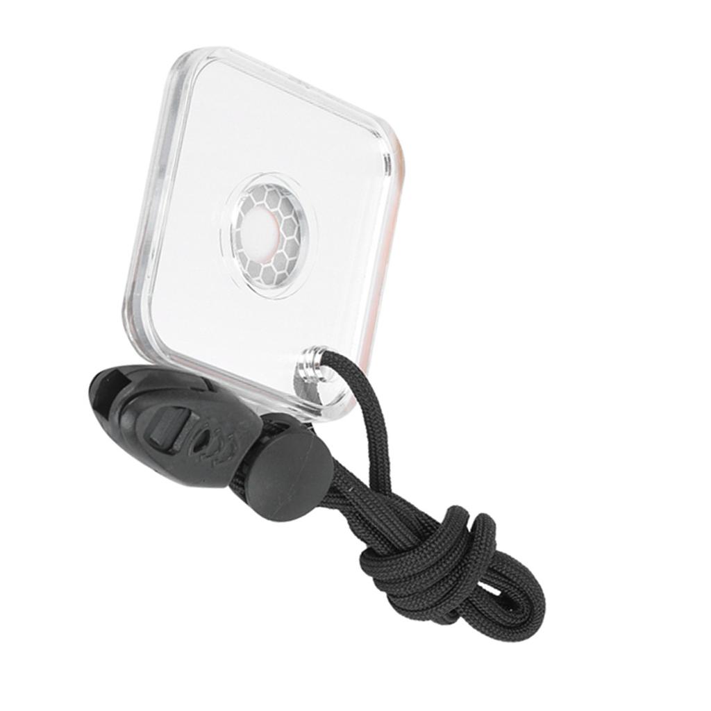 Outdoor Survival Acrylic Reflector Signal Mirror Safety with Lanyard whistle
