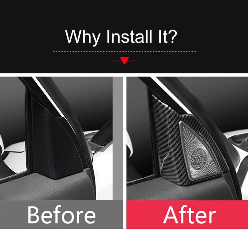 For Toyota Highlander XU70 Kluger Hybrid 2024 ABS Car A Pillar Triangle Audio Stereo Speaker Bezel Cover