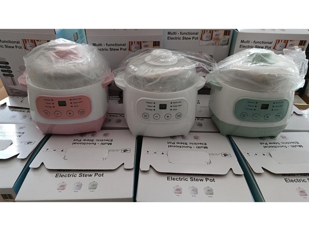 Mini Electric Slow Cooker: Double Boiler Ceramic Stew and Porridge Pot, Perfect for Soups and More.