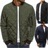 New Winter Argyle Stand Collar Men's Cotton Jacket
