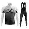 Unisex Cycling Jersey Set Long Sleeve Quick Dry Mountain Road Bike Apparel Sportswear