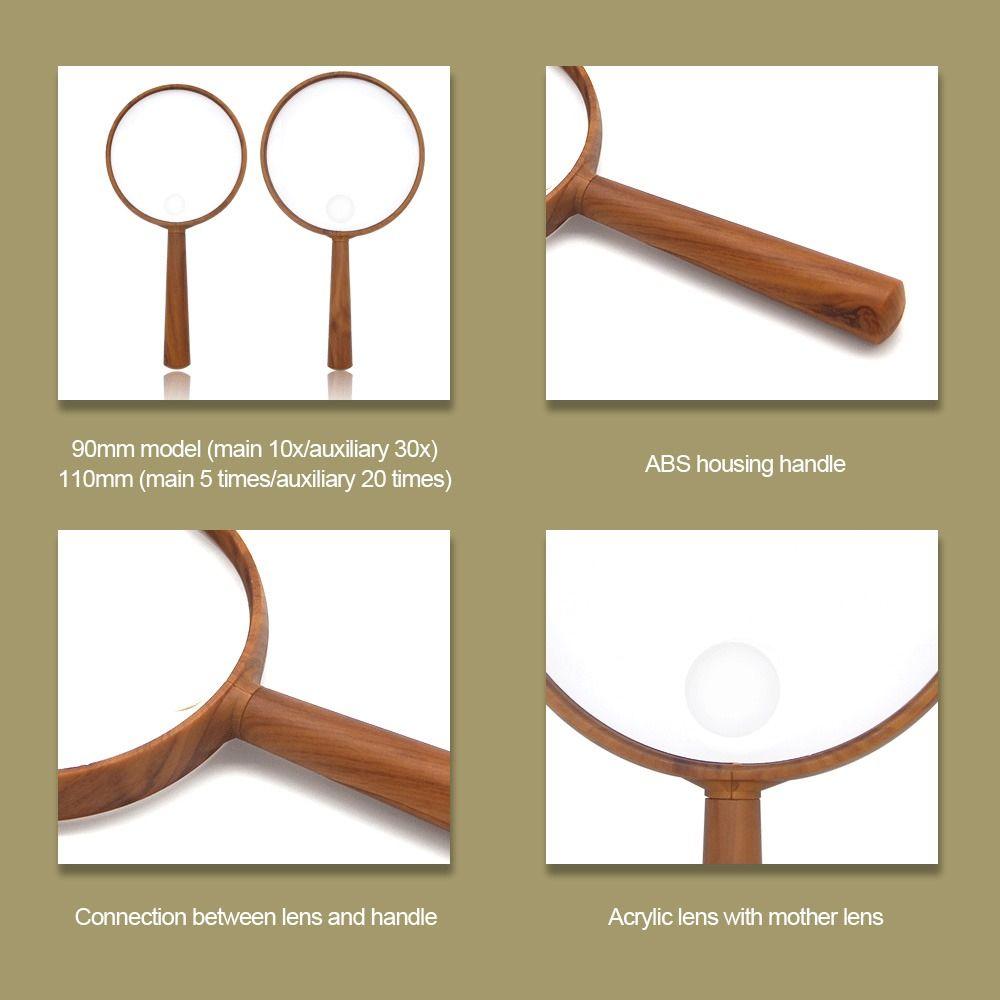 Высокое качество 10X 30X HD увеличительное стекло линзы для чтения ювелирных изделий лупы ручной микроскоп